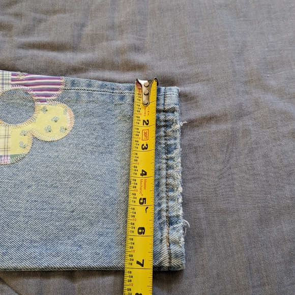 Levi's 501 Jeans Patchwork Daisy Flower - Picture 6 of 12